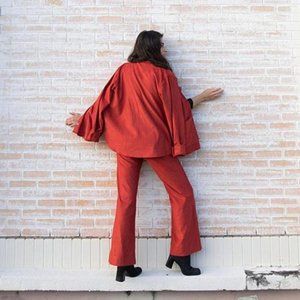 Megan Huntz Oversized Corduroy Button-Up